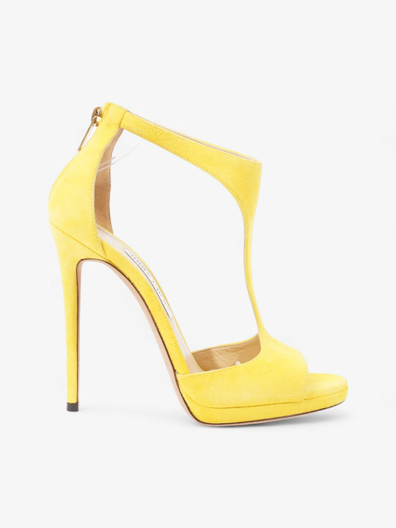  Jimmy Choo Lana T-bar 110 Yellow Suede EU 40 UK 7