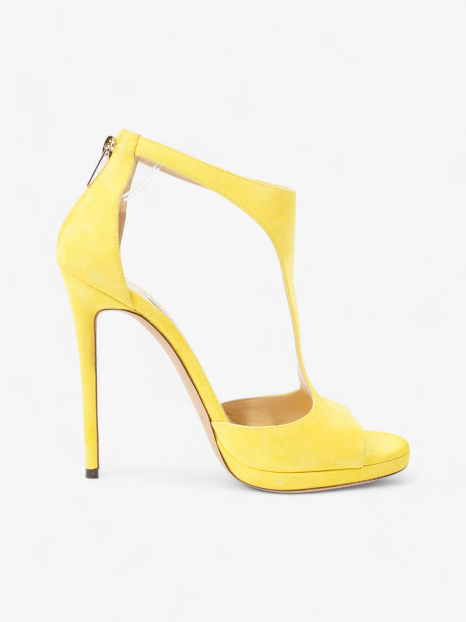 Jimmy Choo Lana T-bar 110 Yellow Suede EU 40 UK 7 Image 4