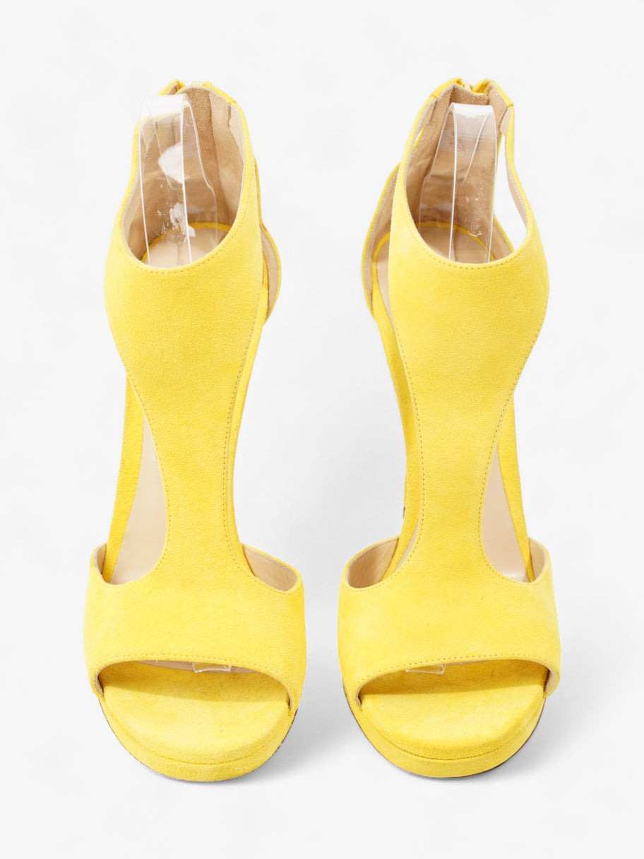 Jimmy Choo Lana T-bar 110 Yellow Suede EU 40 UK 7 Image 8