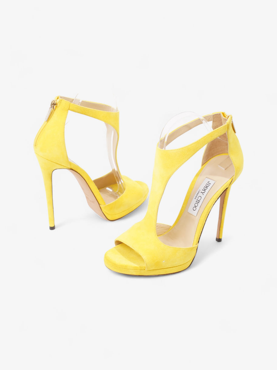 Jimmy Choo Lana T-bar 110 Yellow Suede EU 40 UK 7 Image 9