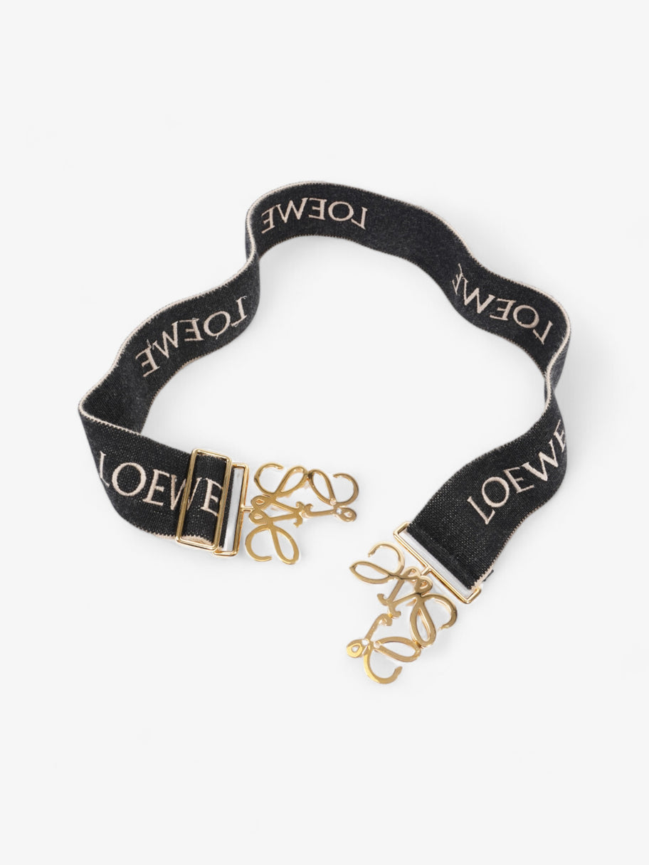 Loewe Anagram Belt Black / White / Gold Elastic 85.5cm Image 2