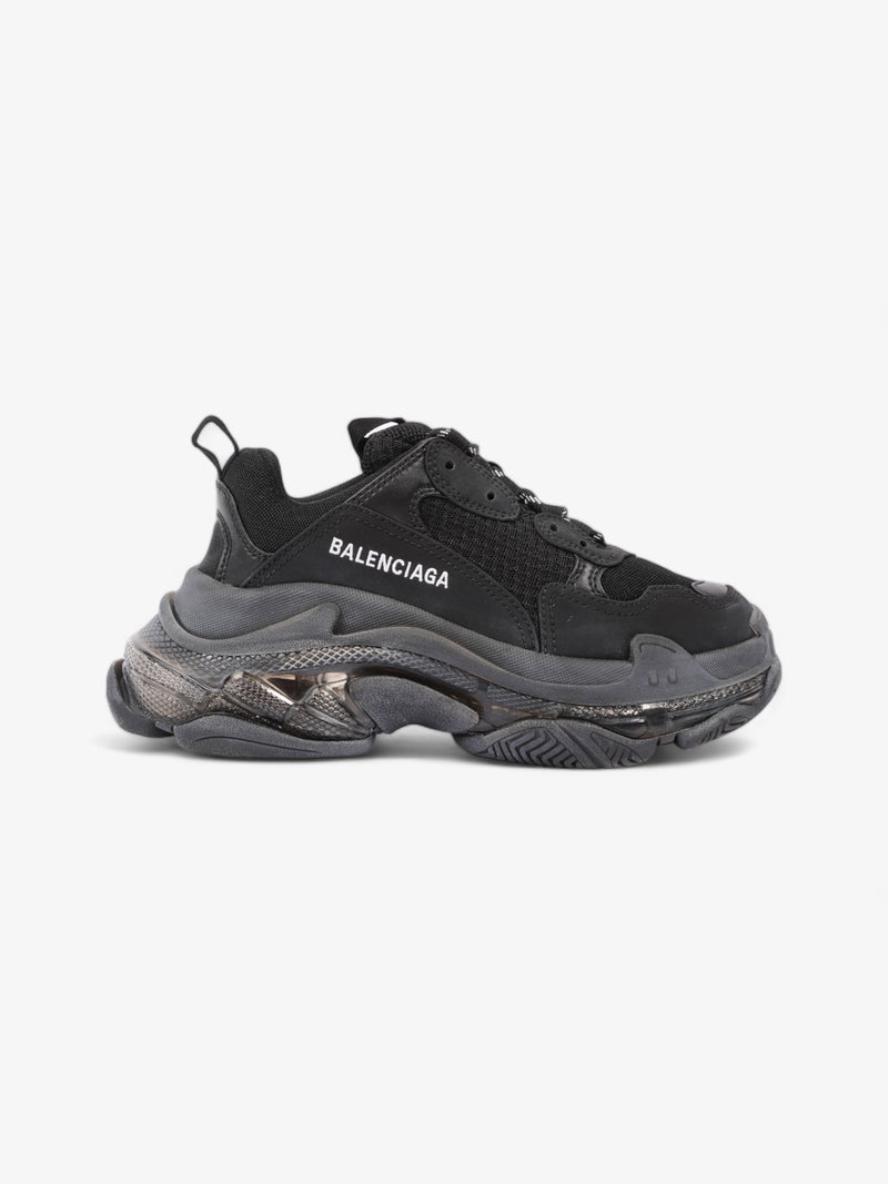  Balenciaga Triple S Black Clear Sole Mesh EU 37 UK 4