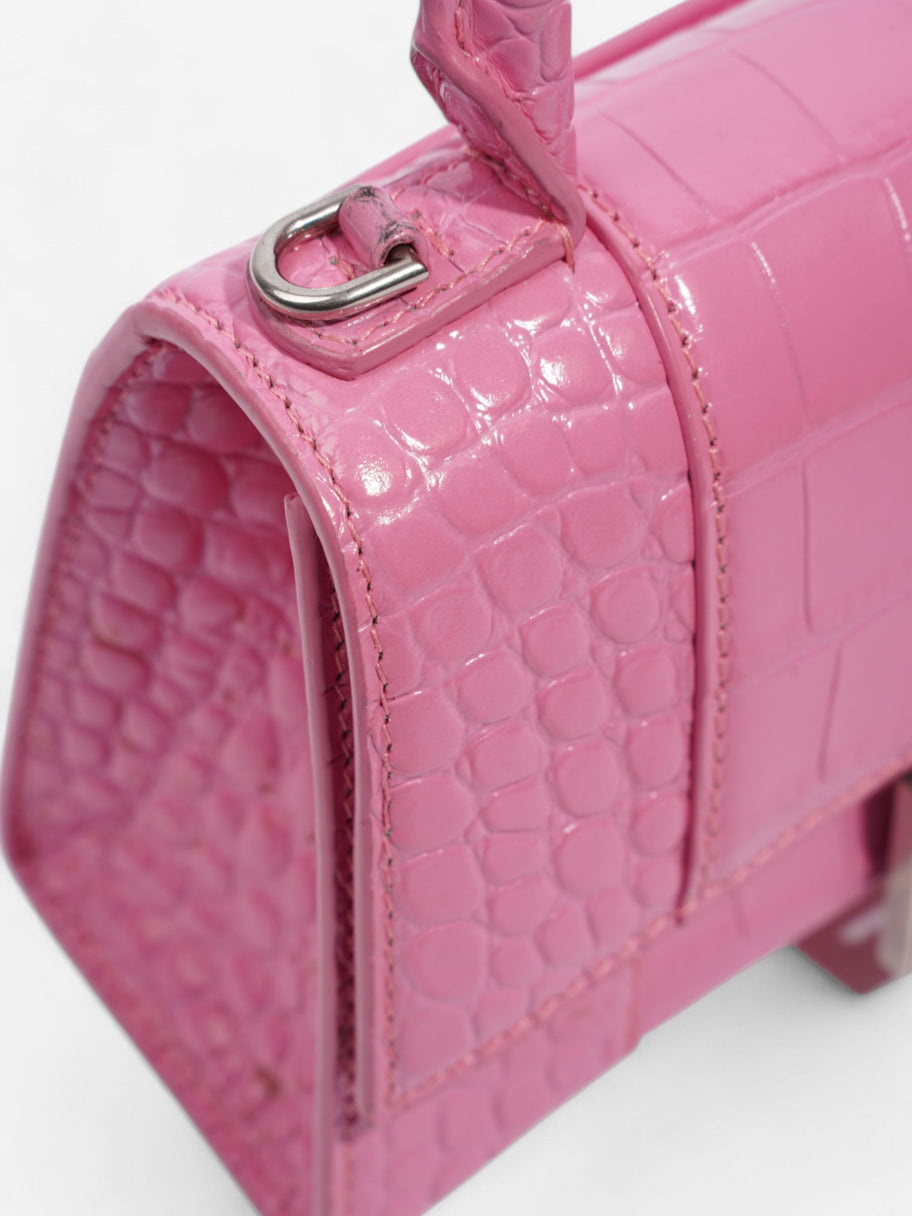 Balenciaga Hourglass Pink Embossed Leather XS Image 8