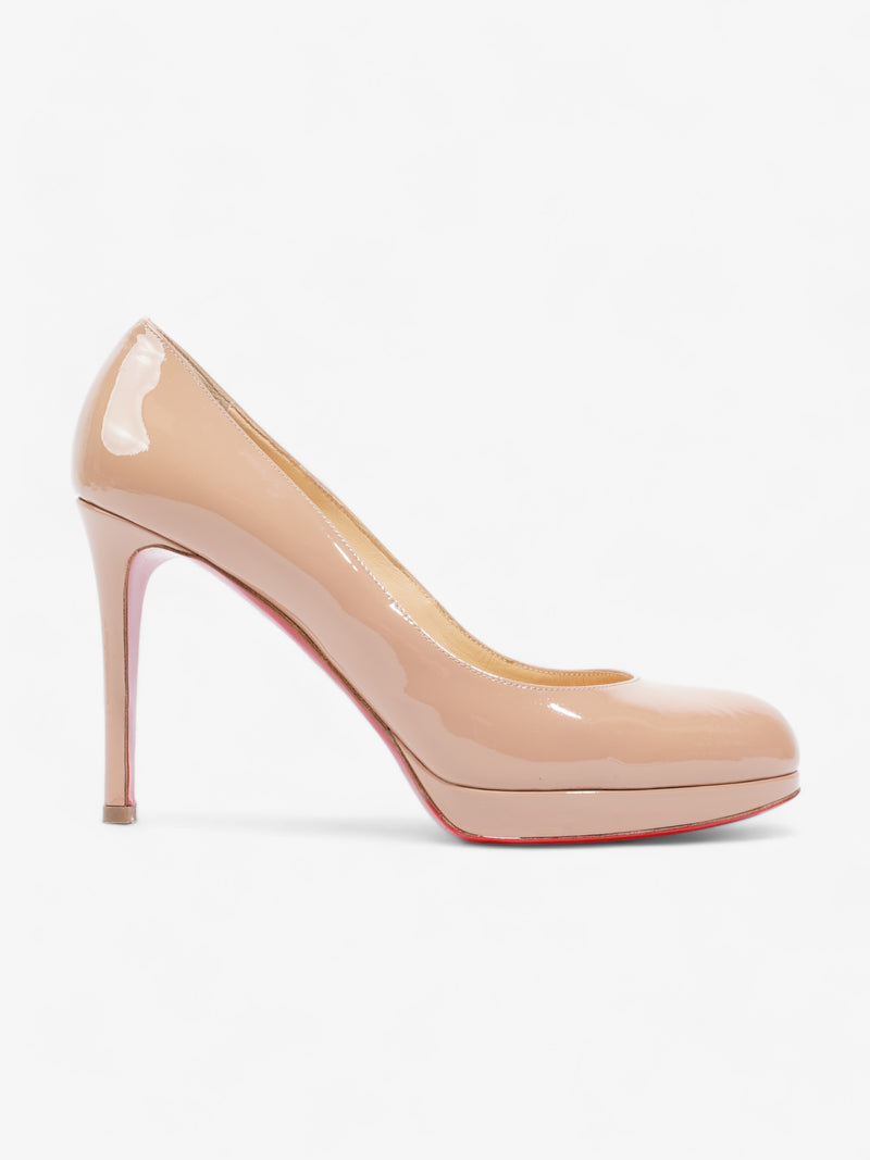  New Simple Pump 100 Nude Patent Leather EU 38.5 UK 5.5