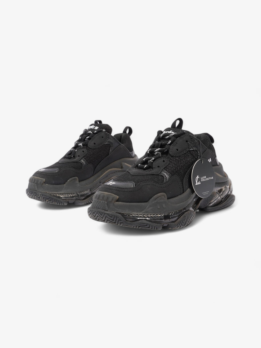 Balenciaga Triple S Clear Sole Black / White Mesh EU 37 UK 4 Image 10