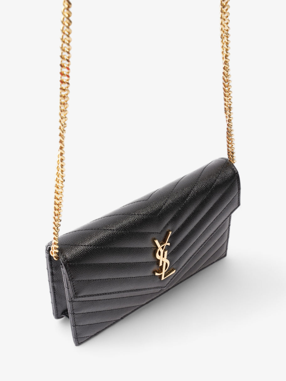 Cassandre Envelope Chain Black Grained Leather Image 7