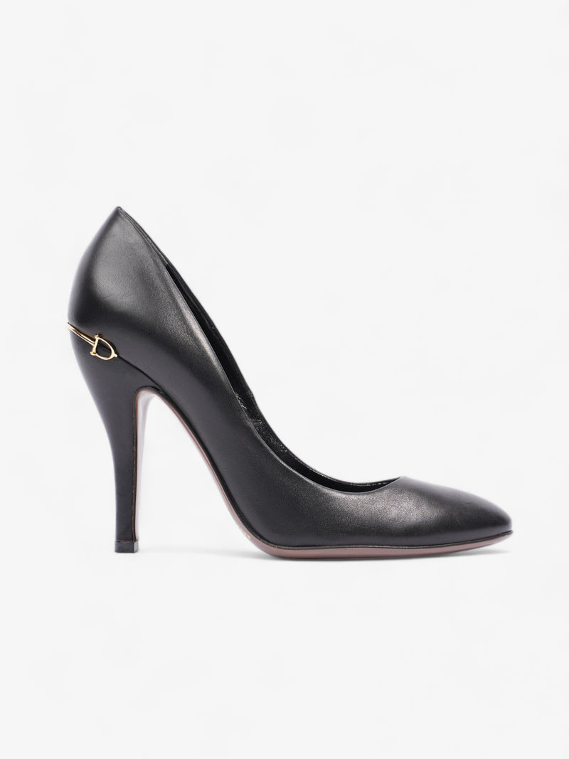  Charlotte Pumps 100 Black Leather EU 38.5 UK 5.5