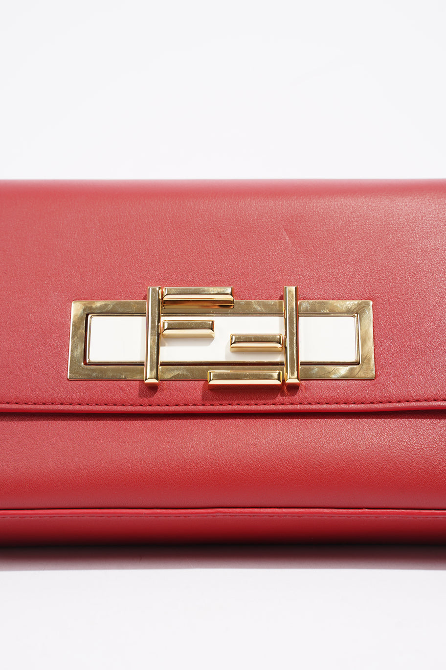 Fendi Baguette Bag Red Leather Image 3