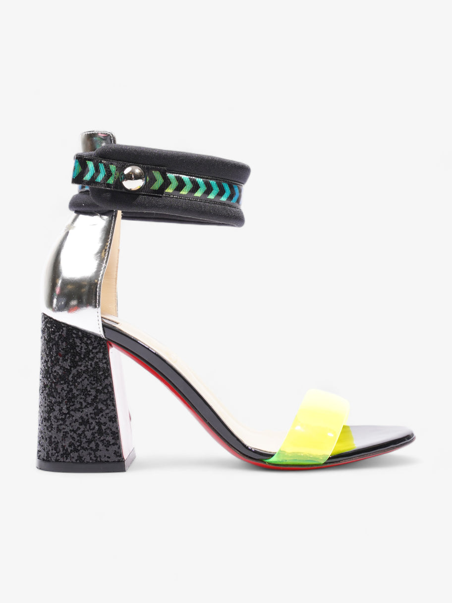 Christian Louboutin Tennis Elbow  85mm Black / Green PVC EU 35 UK 2 Image 1