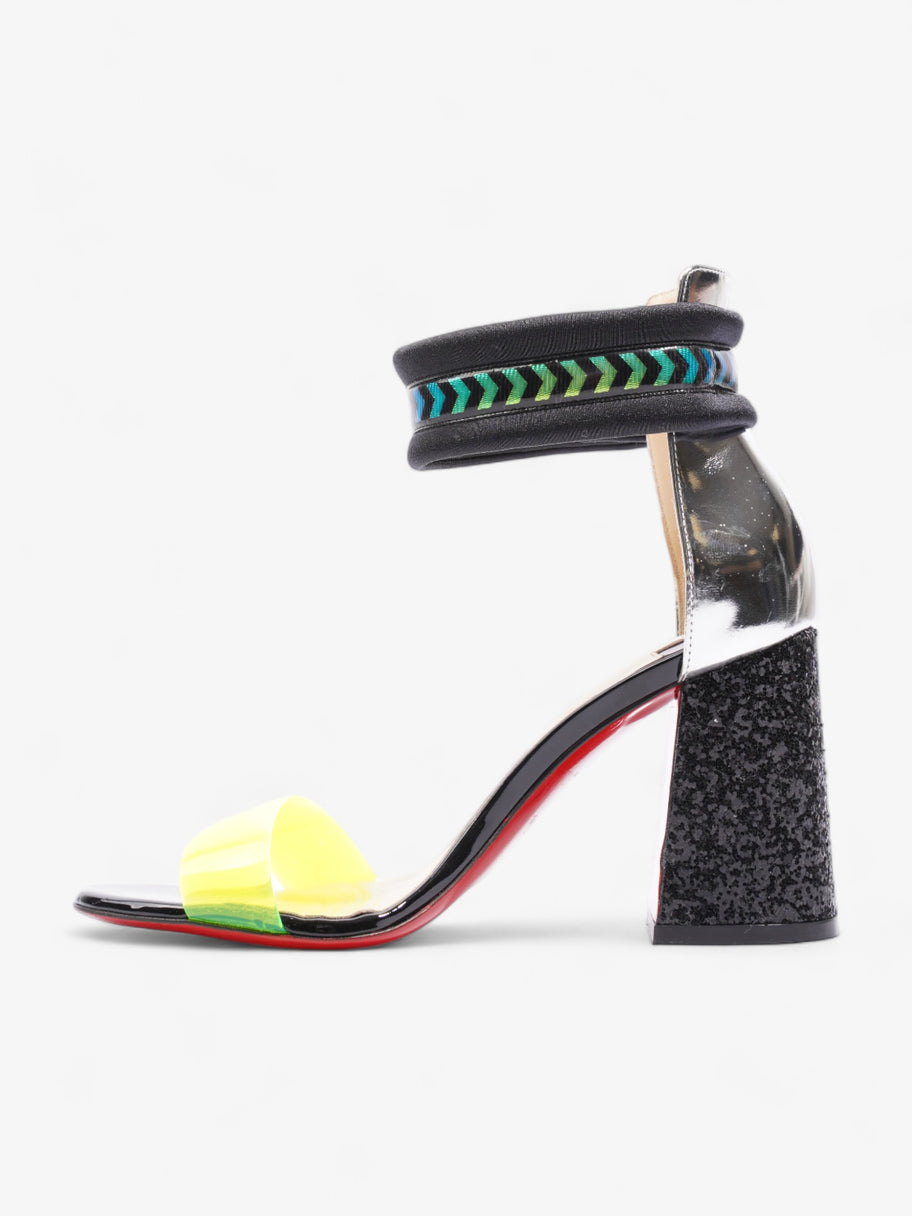 Christian Louboutin Tennis Elbow  85mm Black / Green PVC EU 35 UK 2 Image 3