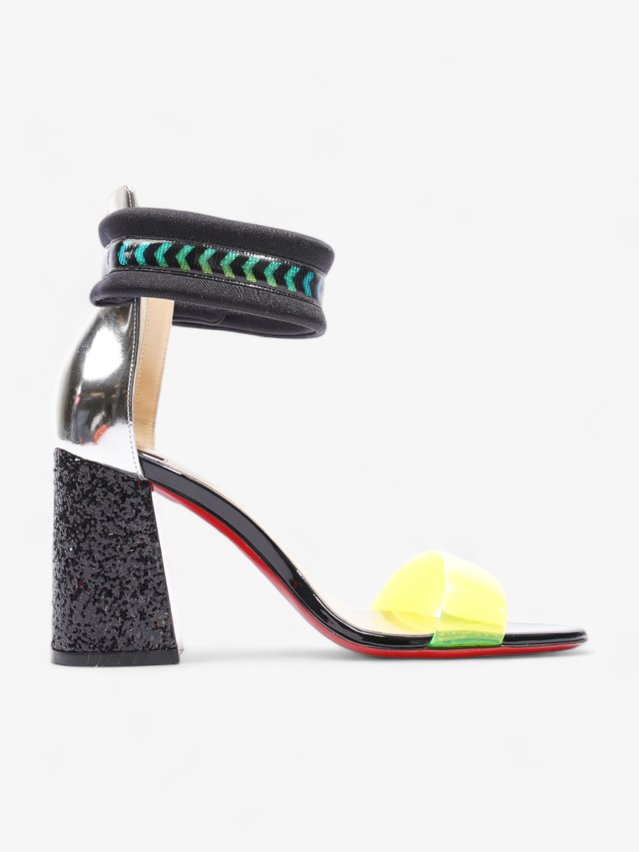 Christian Louboutin Tennis Elbow  85mm Black / Green PVC EU 35 UK 2 Image 4