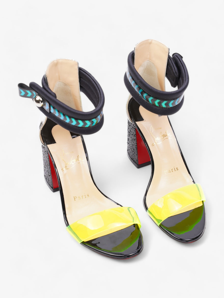 Christian Louboutin Tennis Elbow  85mm Black / Green PVC EU 35 UK 2 Image 8