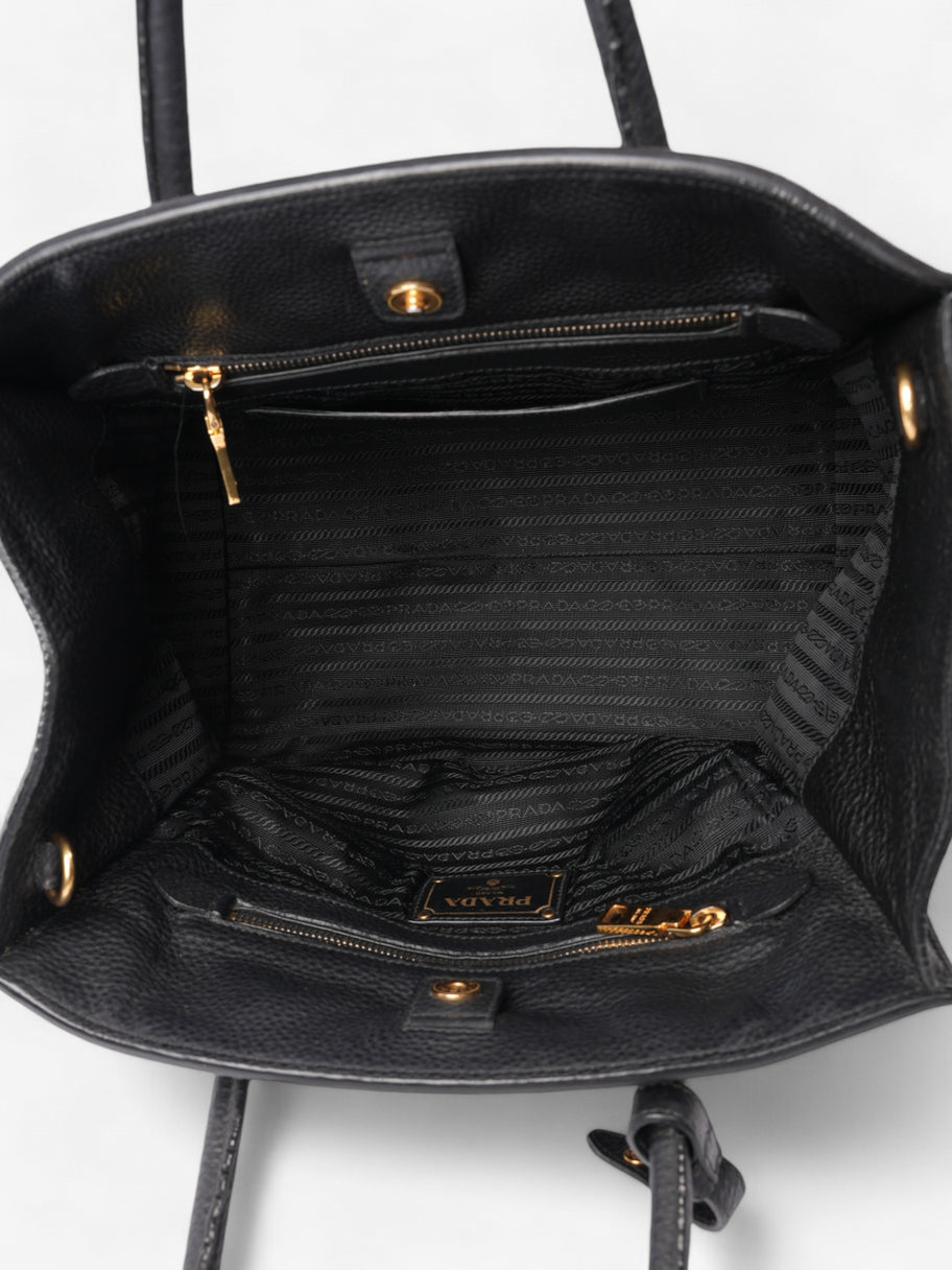 Prada Twin Pocket Two Way Bag Black Leather Image 7