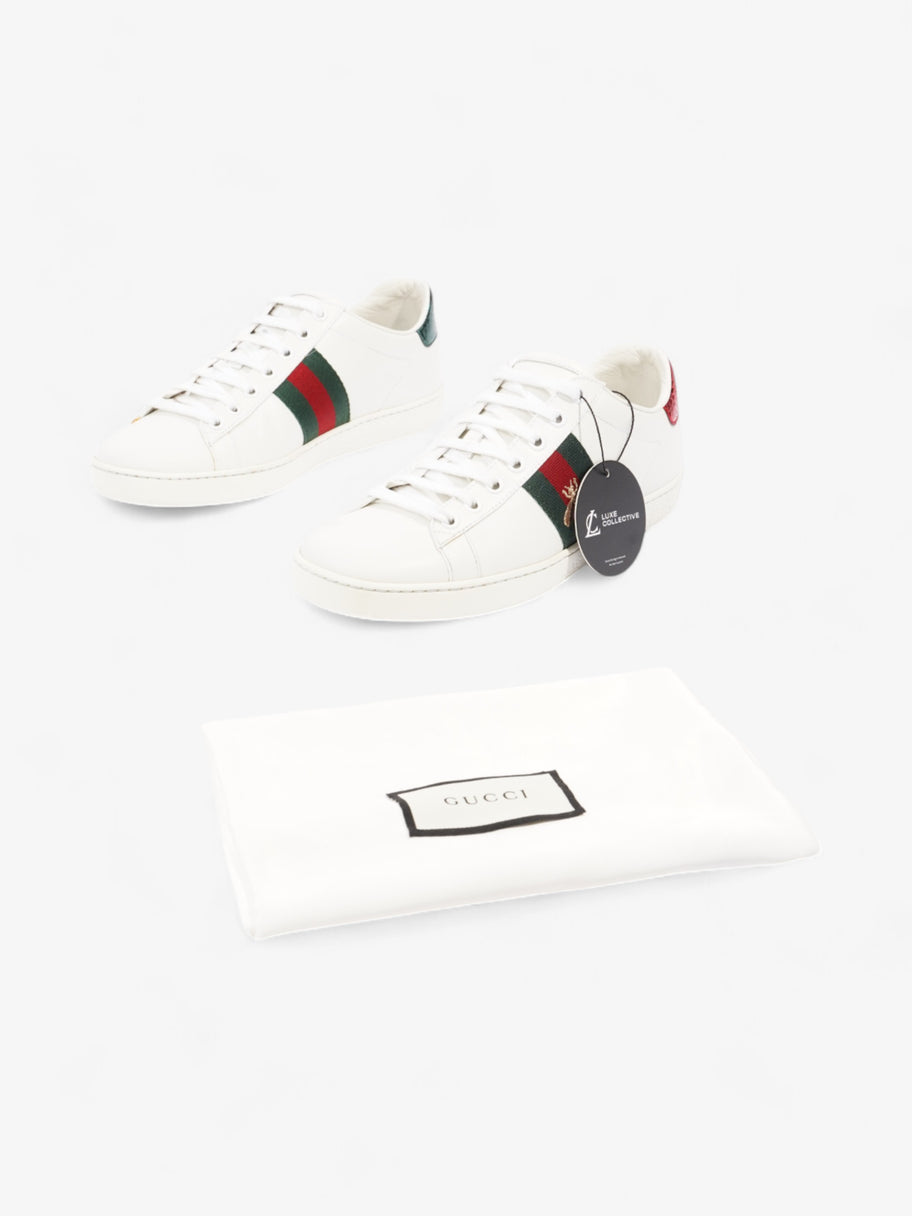 Gucci Ace Sneakers with Bee White / Green / Red Leather EU 38 UK 5 Image 10