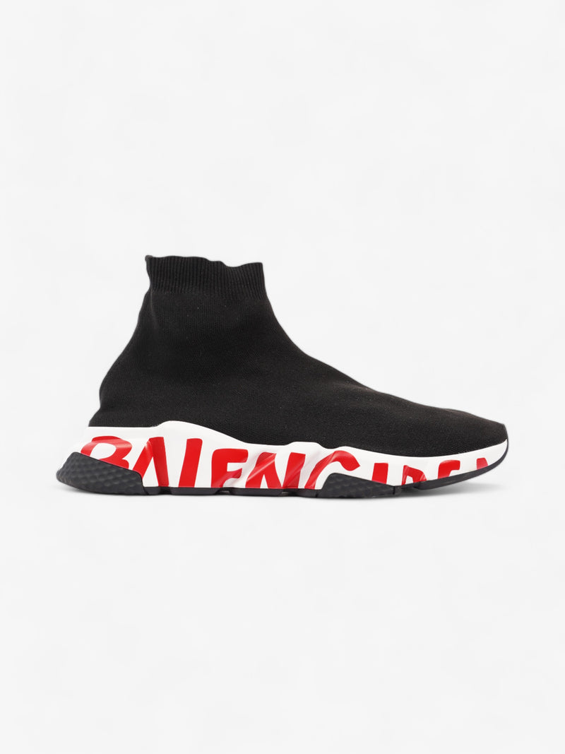  Balenciaga Speed Graffiti Black / White / Red Cotton EU 45 UK 11