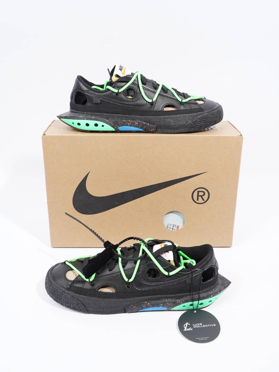 Nike x Off White Blazer Low '77 Black / Electric Green Leather EU 38.5 UK 5.5 Image 9