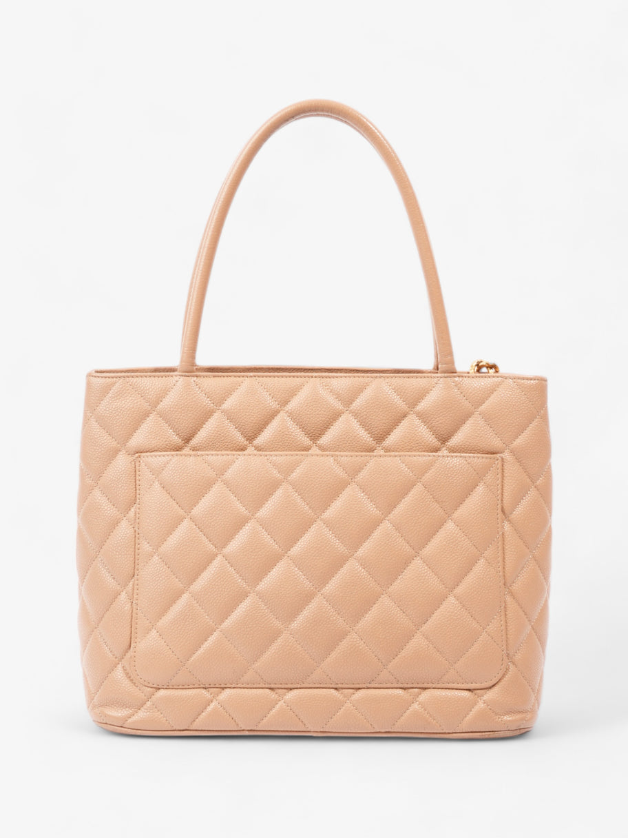 Chanel Medallion Tote Beige Caviar Leather Image 4