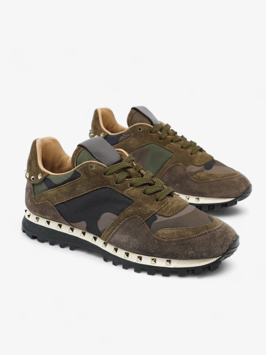 Valentino Rockstud Runner Khaki Camo Suede EU 36 UK 3 Image 2