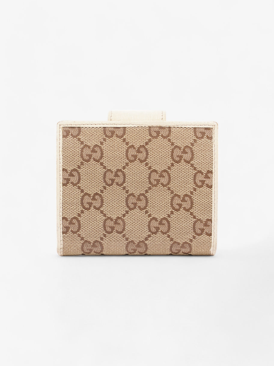 Gucci D-Ring Compact Wallet GG Supreme / Beige Canvas Image 2