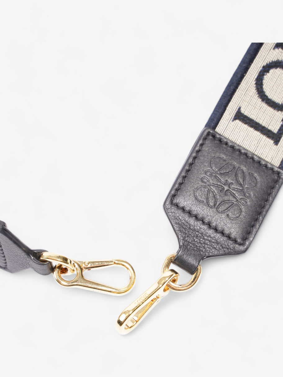 Loewe Bag Strap Beige / Blue Canvas Image 3