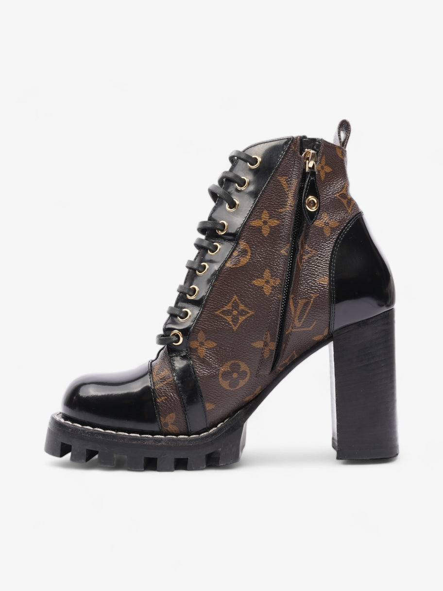 Louis Vuitton Star Trail Ankle Boots 90 Black / Brown Monogram Leather EU 38 UK 5 Image 3