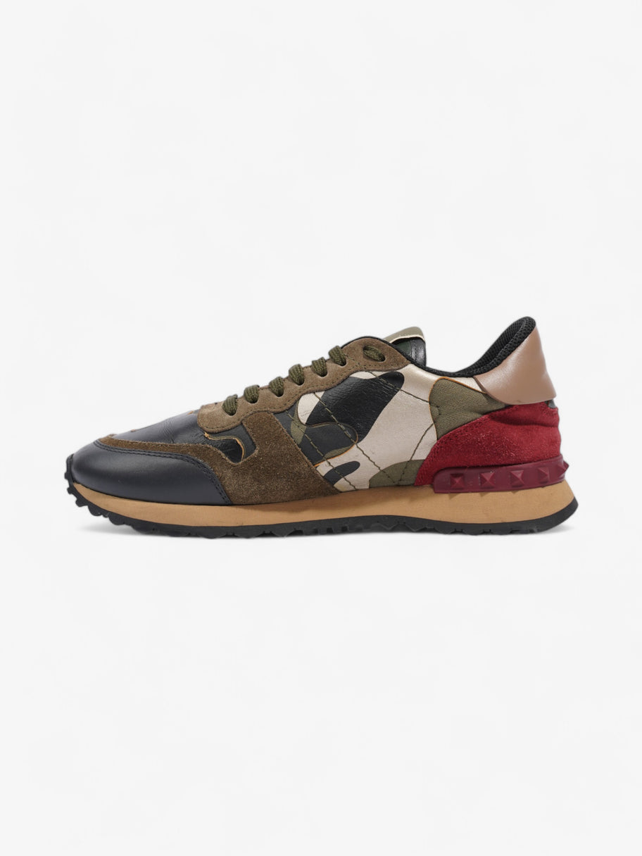 Valentino Rockrunner Sneakers Khaki / Black / Maroon  Suede EU 38.5 UK 5.5 Image 3