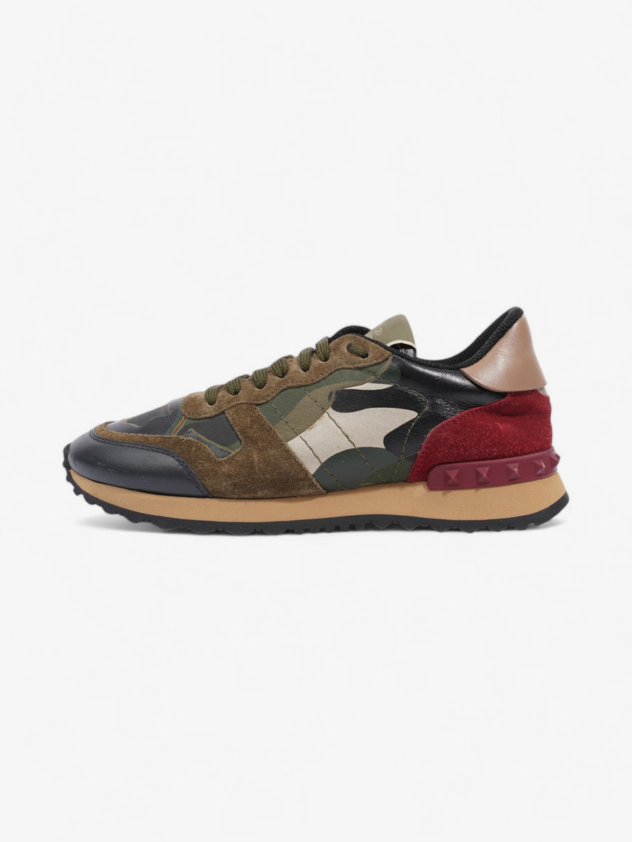 Valentino Rockrunner Sneakers Khaki / Black / Maroon  Suede EU 38.5 UK 5.5 Image 5