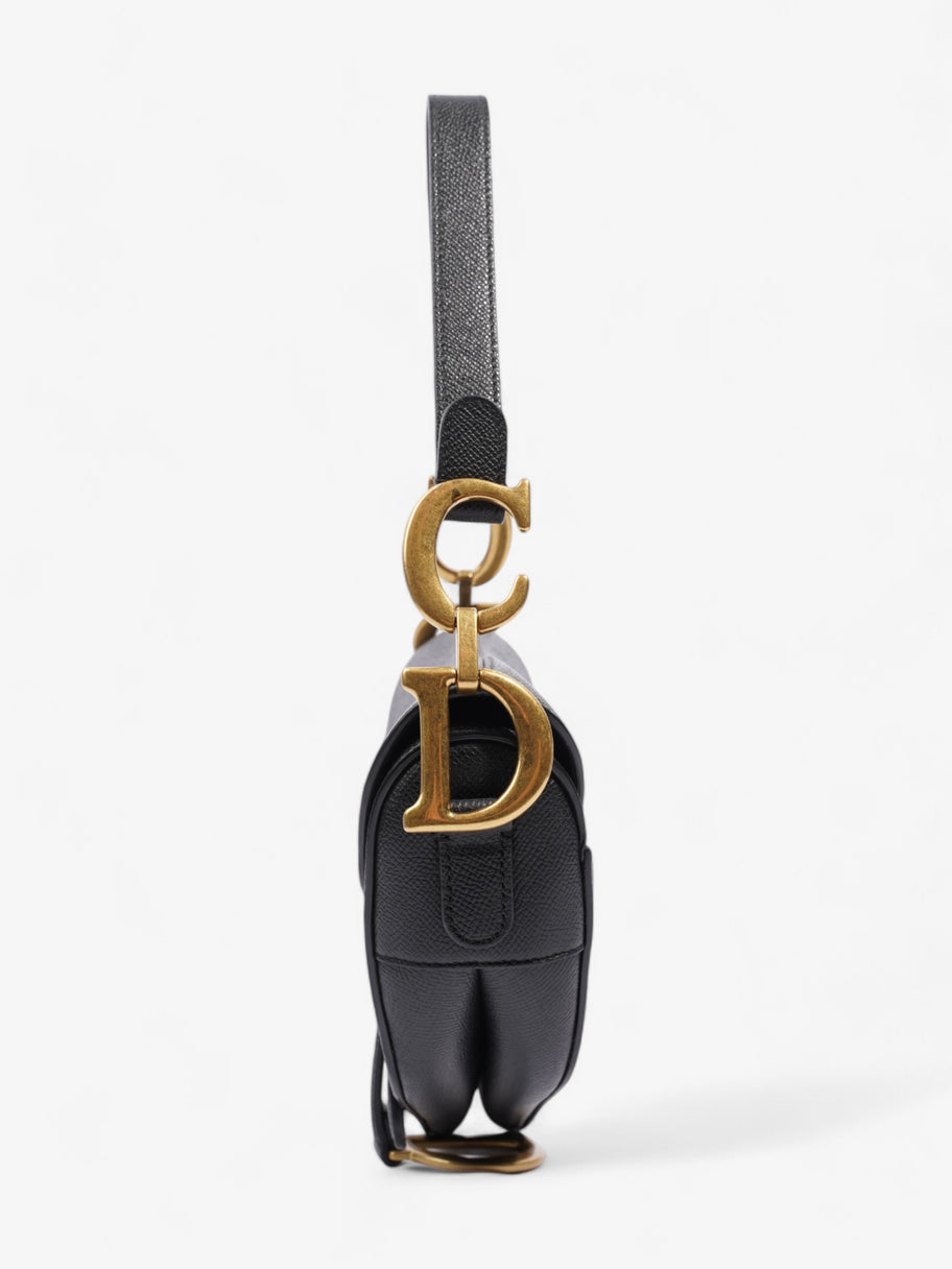 Christian Dior Saddle Bag Black Calfskin Leather Image 3