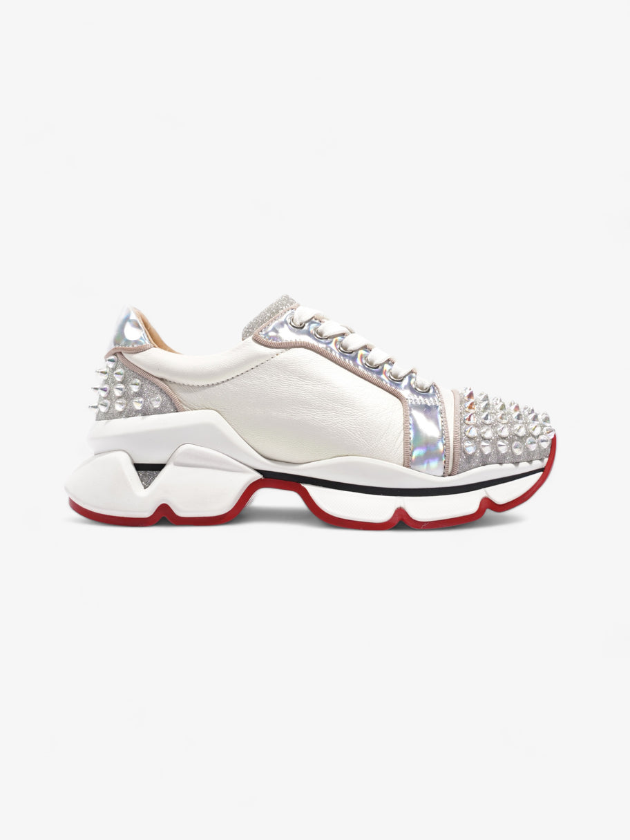 VRS 2018 Orlato Flat Sneakers White / Silver Leather EU 35.5 UK 2.5 Image 1