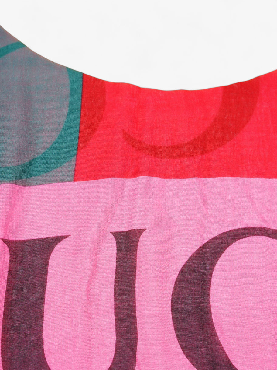 Logo Shawl Pink / Red / Green / Yellow Modal Image 3