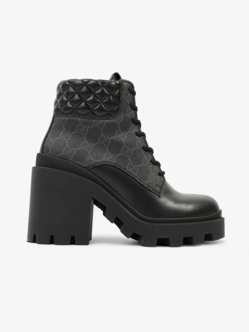  Gucci Trip GG Boots 90 Black / Black Monogram Leather EU 37 UK 4