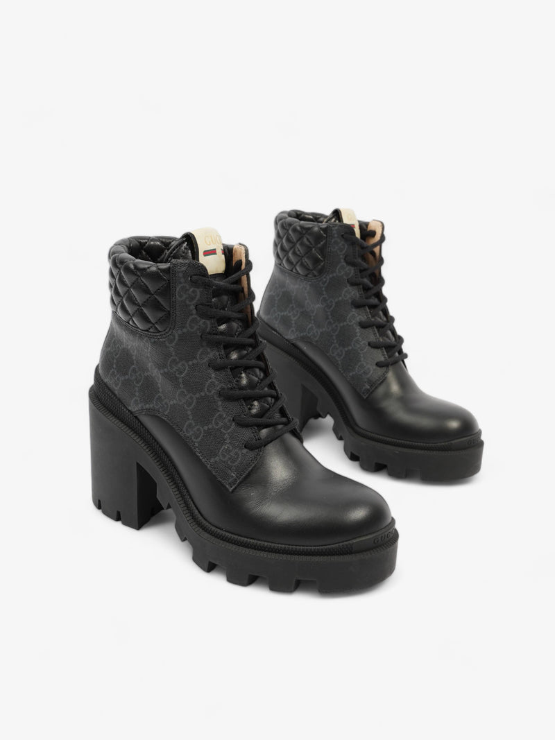  Gucci Trip GG Boots 90 Black / Black Monogram Leather EU 37 UK 4