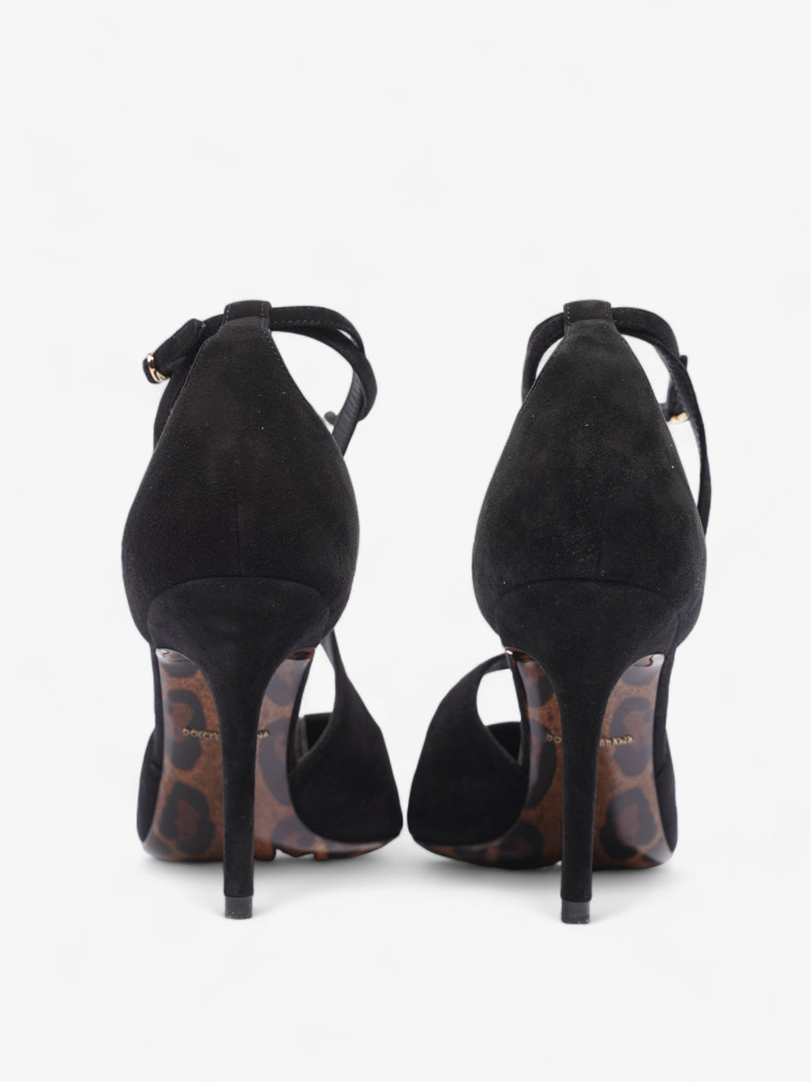 Dolce and Gabbana Ankle Strap Pump 90 Black Suede EU 38 UK 5 Image 6