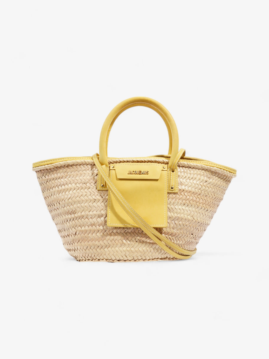 Jacquemus Le Panier Soli Tote Bag Yellow / Natural Straw Image 1