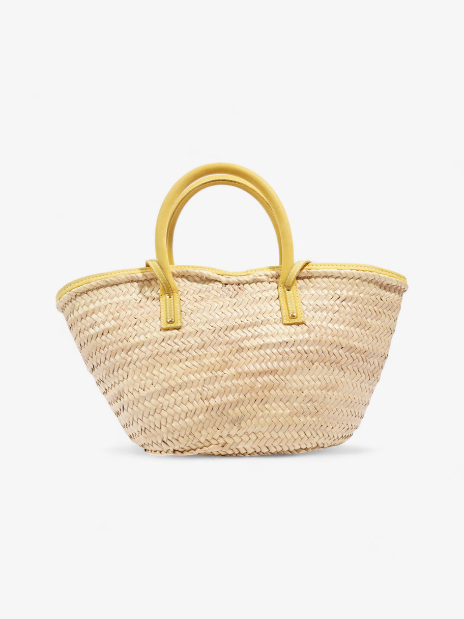 Jacquemus Le Panier Soli Tote Bag Yellow / Natural Straw Image 5