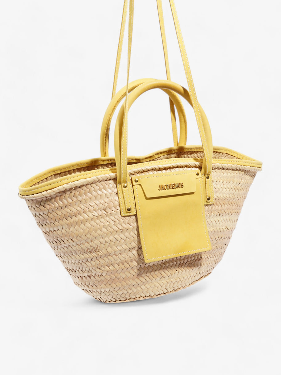 Jacquemus Le Panier Soli Tote Bag Yellow / Natural Straw Image 8