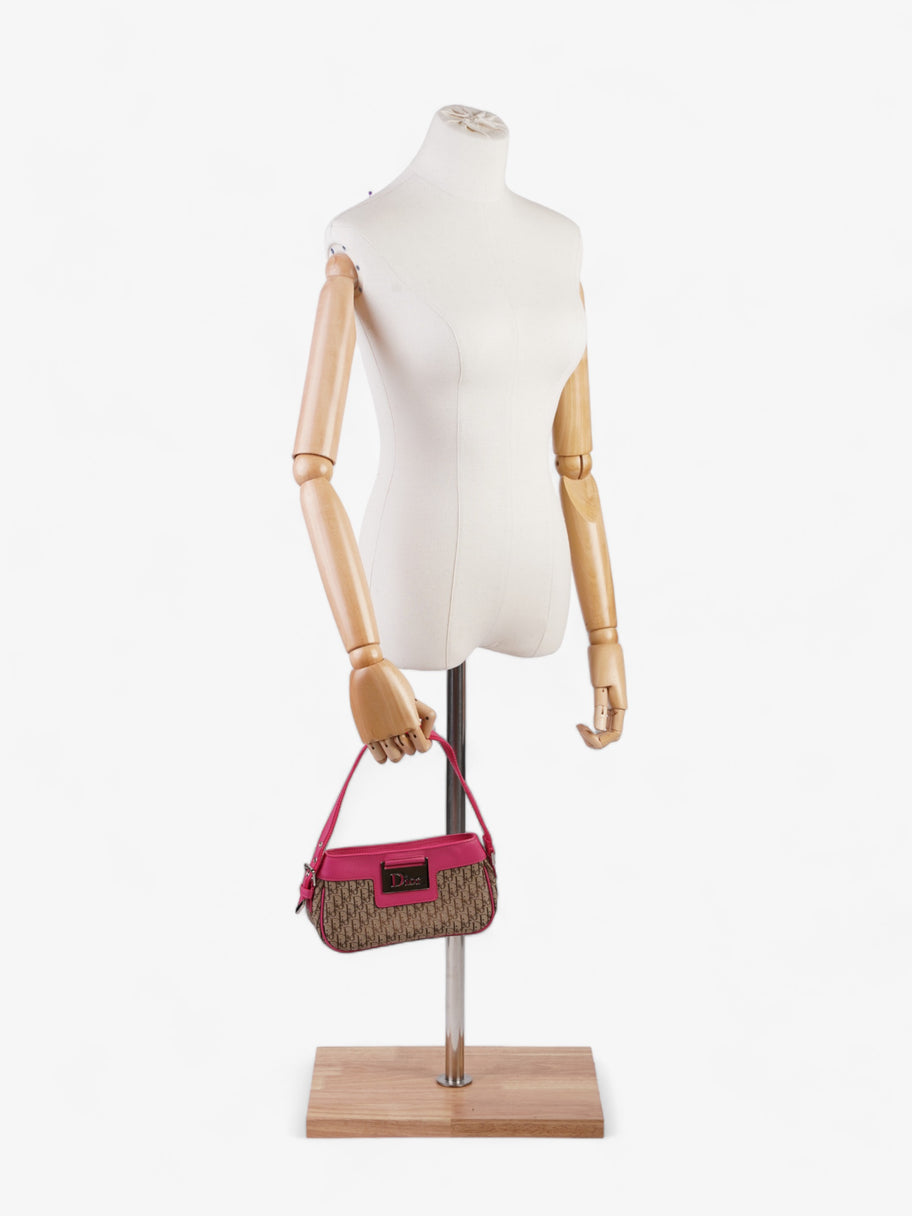 Christian Dior Street Chic Beige / Fuschia Canvas Mini Image 2