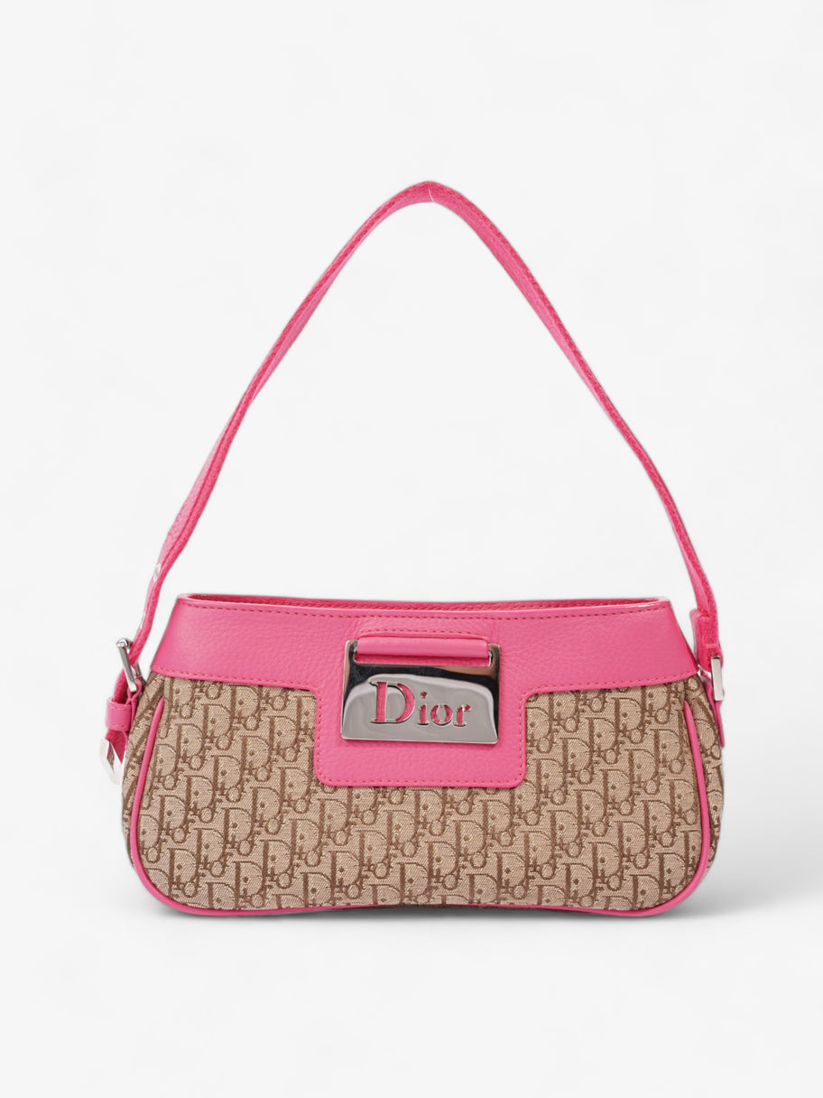 Christian Dior Street Chic Beige / Fuschia Canvas Mini Image 1