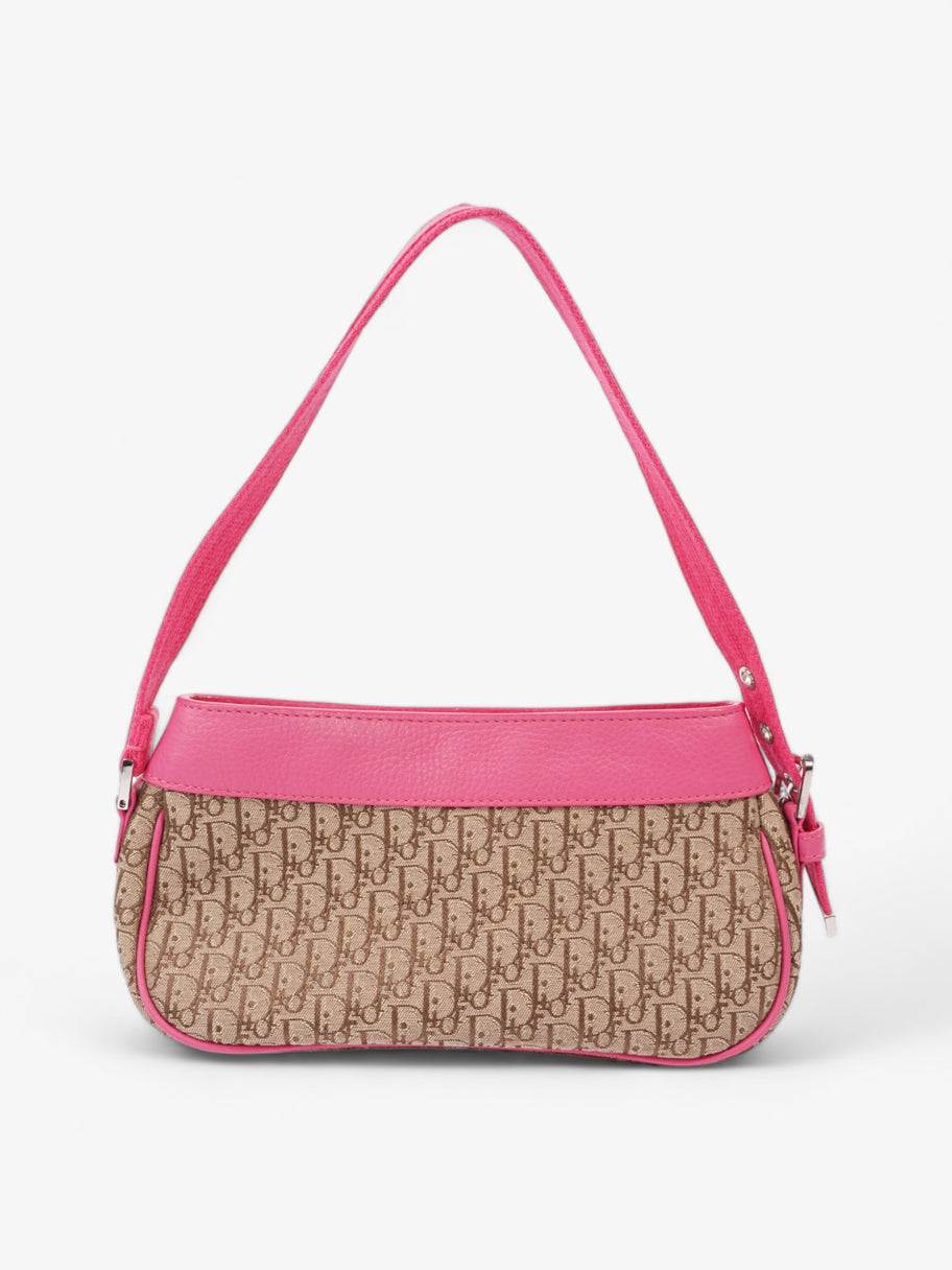 Christian Dior Street Chic Beige / Fuschia Canvas Mini Image 4