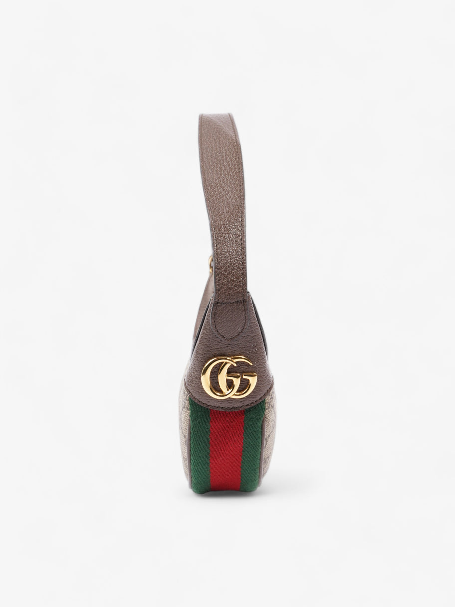 Gucci GG Mini Ophidia Beige And Ebony GG Supreme / Gucci Stripe Coated Canvas Image 5