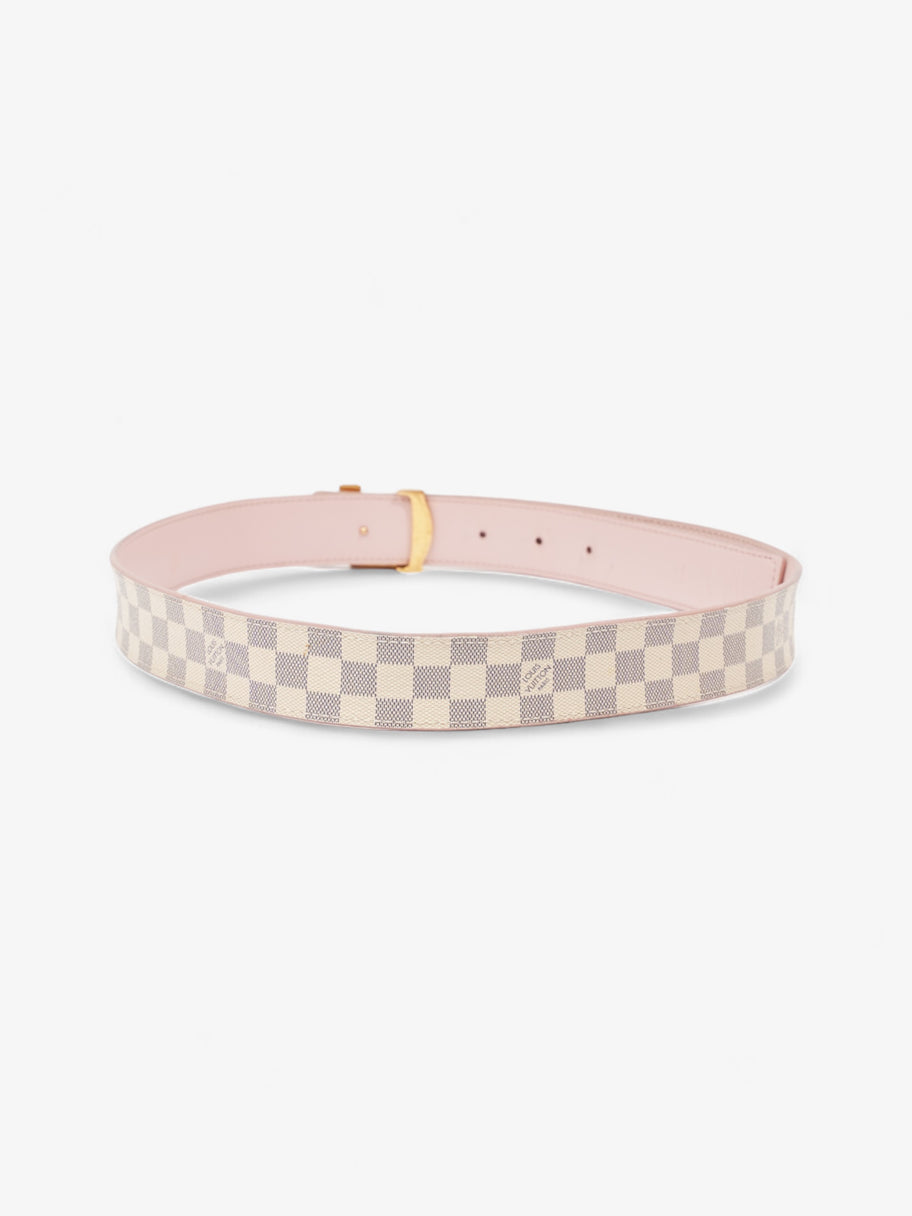 Louis Vuitton LV Iconic Reversible Belt Damier Azur / Rose Ballerine Coated Canvas 80cm / 32