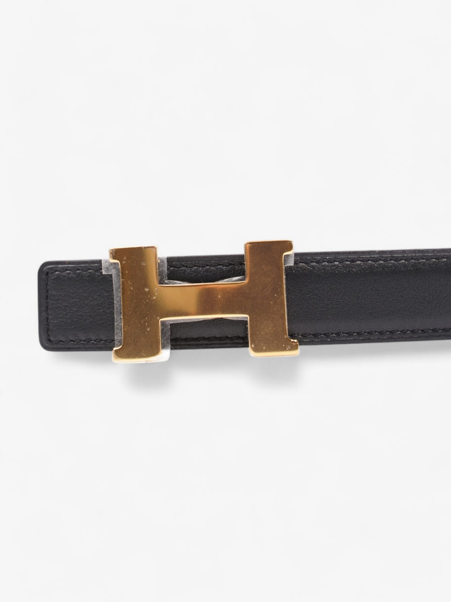 Hermes Mini Constance Belt Buckle and Reversible Strap Black / Gold / Brown Calfskin Leather 85cm Image 3