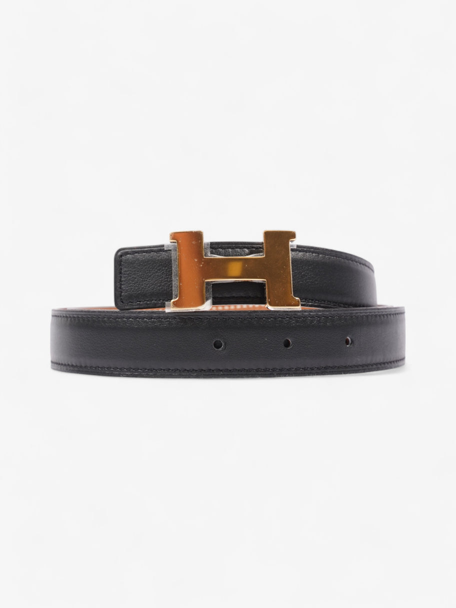 Hermes Mini Constance Belt Buckle and Reversible Strap Black / Gold / Brown Calfskin Leather 85cm Image 5