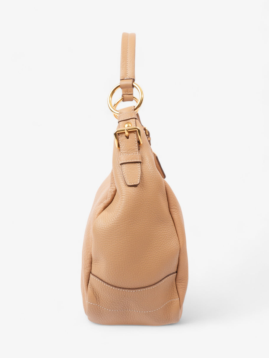 Prada Daino Shoulder Bag Beige Leather Image 3