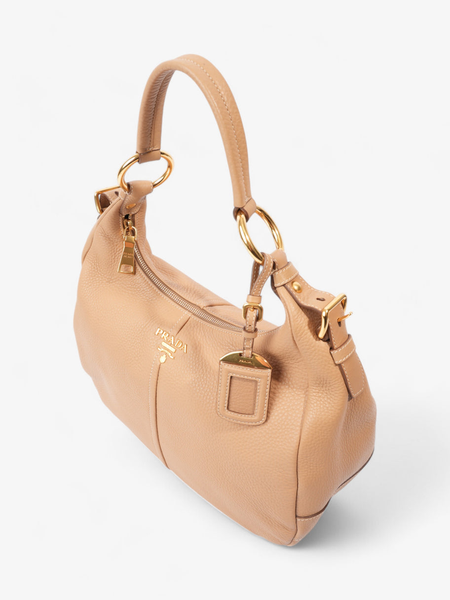 Prada Daino Shoulder Bag Beige Leather Image 7