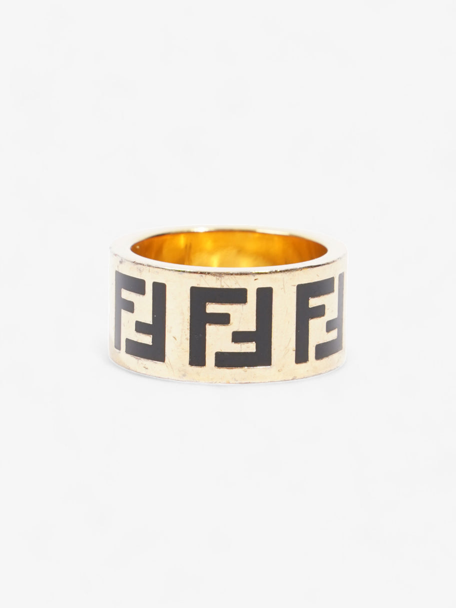 Fendi Forever Fendi Ring Black / Gold Brass M (54mm) Image 1