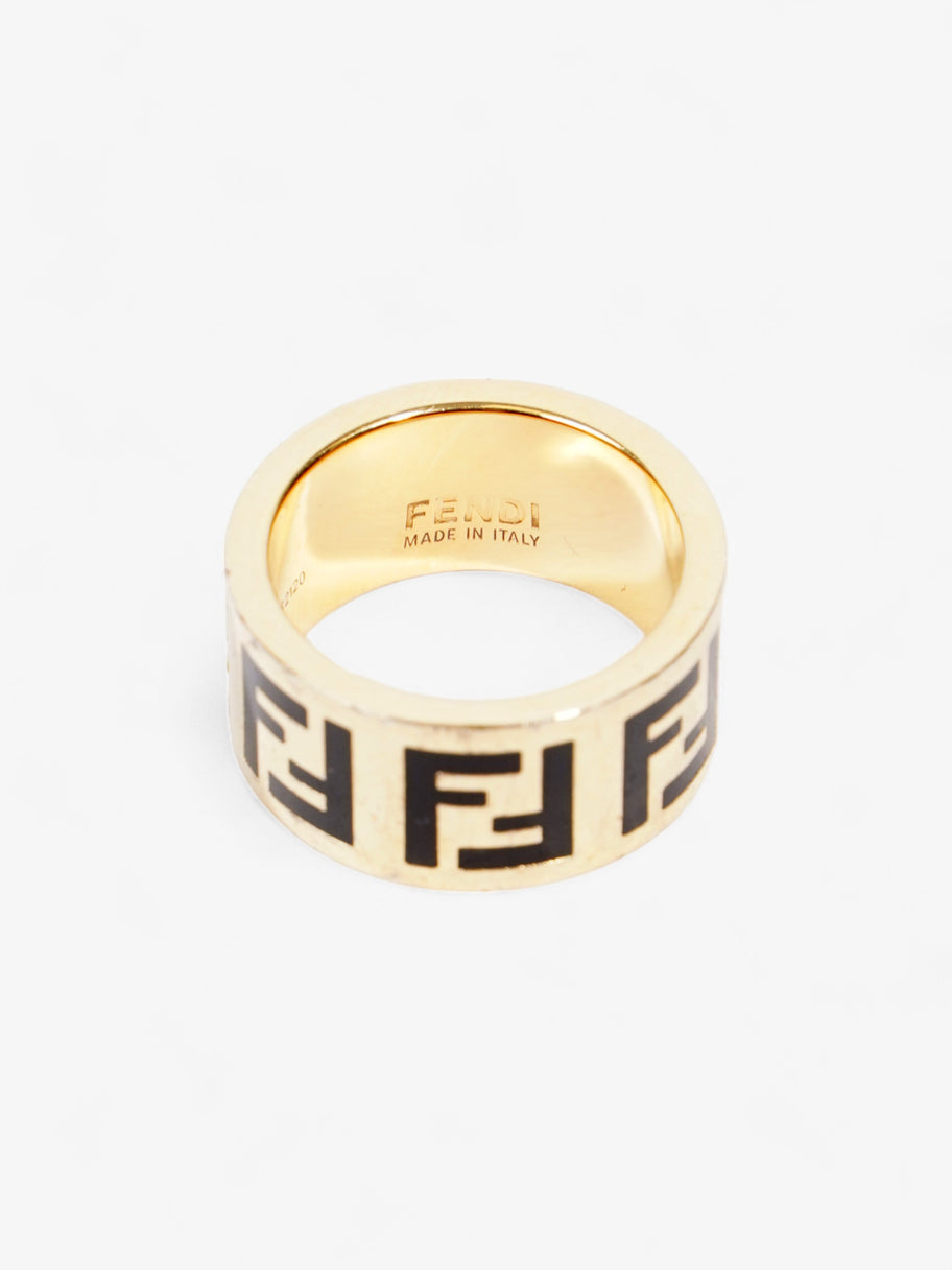 Fendi Forever Fendi Ring Black / Gold Brass M (54mm) Image 2