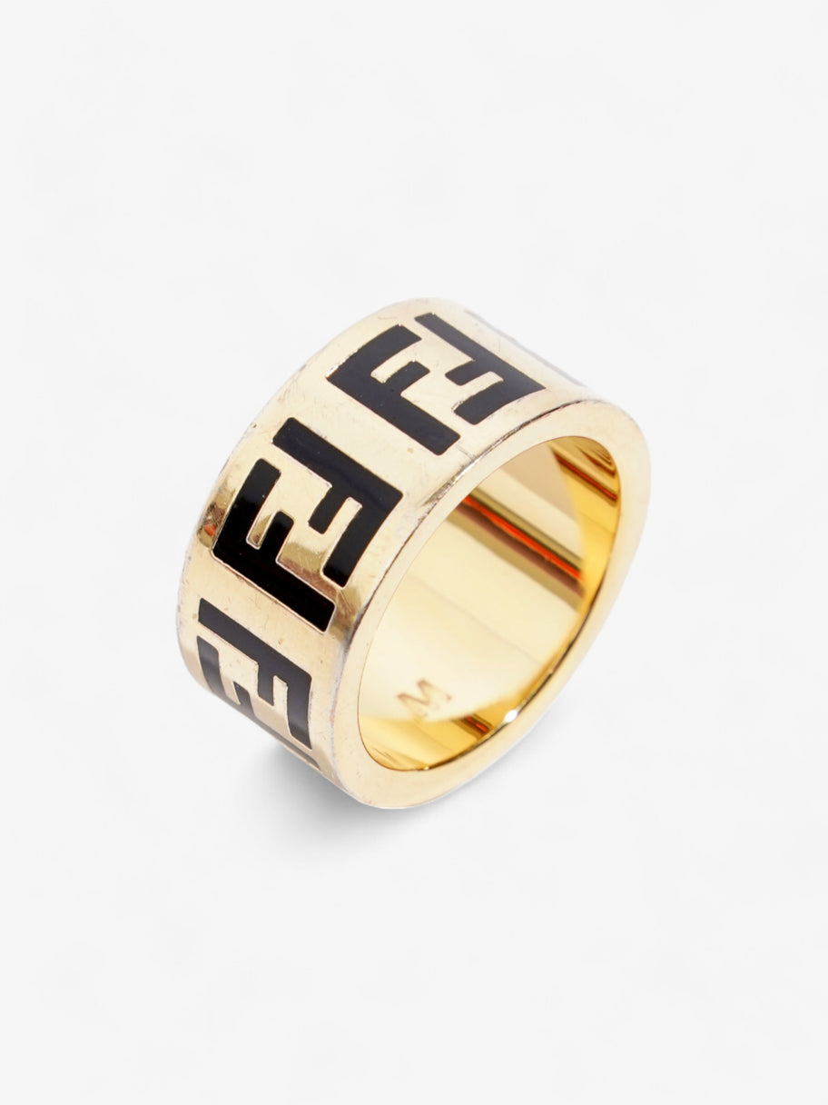 Fendi Forever Fendi Ring Black / Gold Brass M (54mm) Image 4