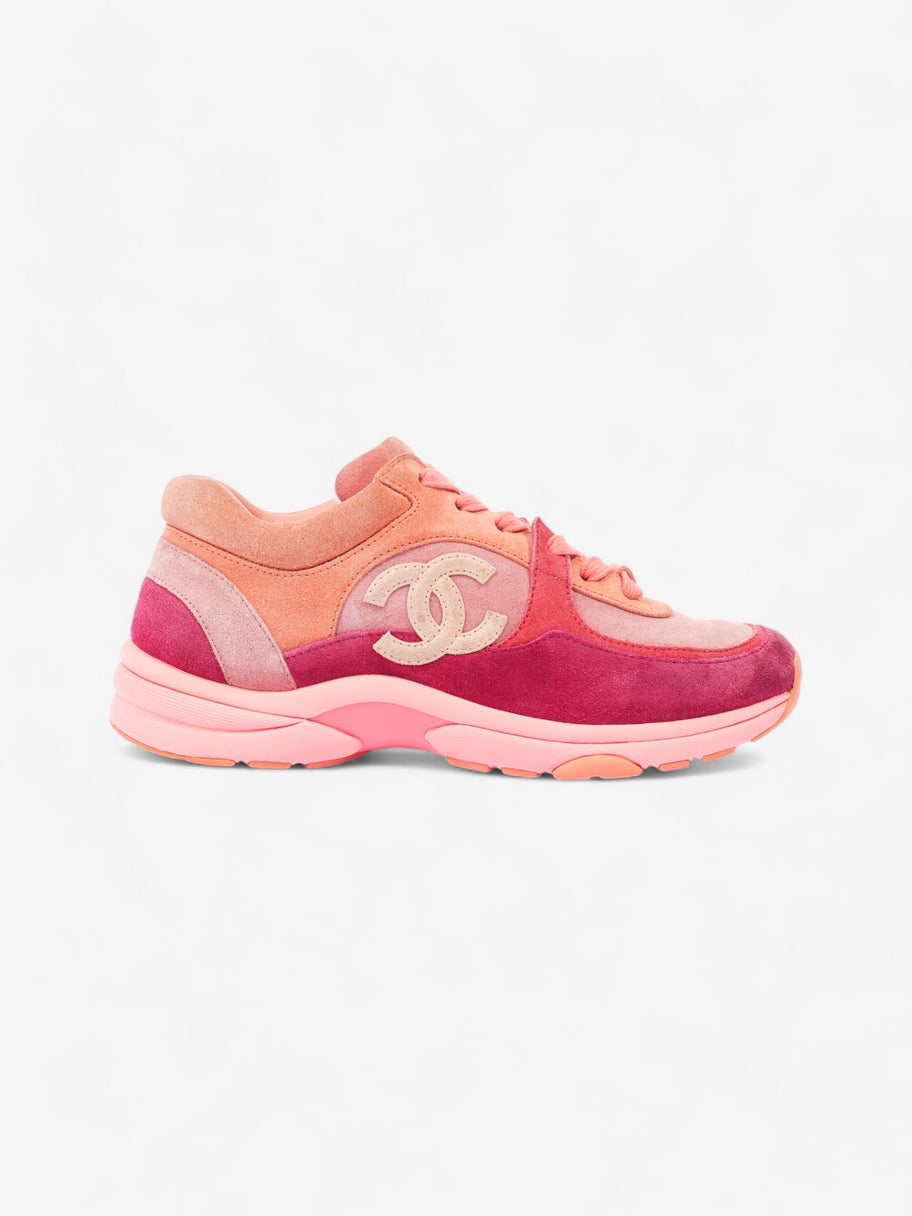 Chanel CC Runners  Pink / Salmon Suede EU 38 UK 5 Image 1