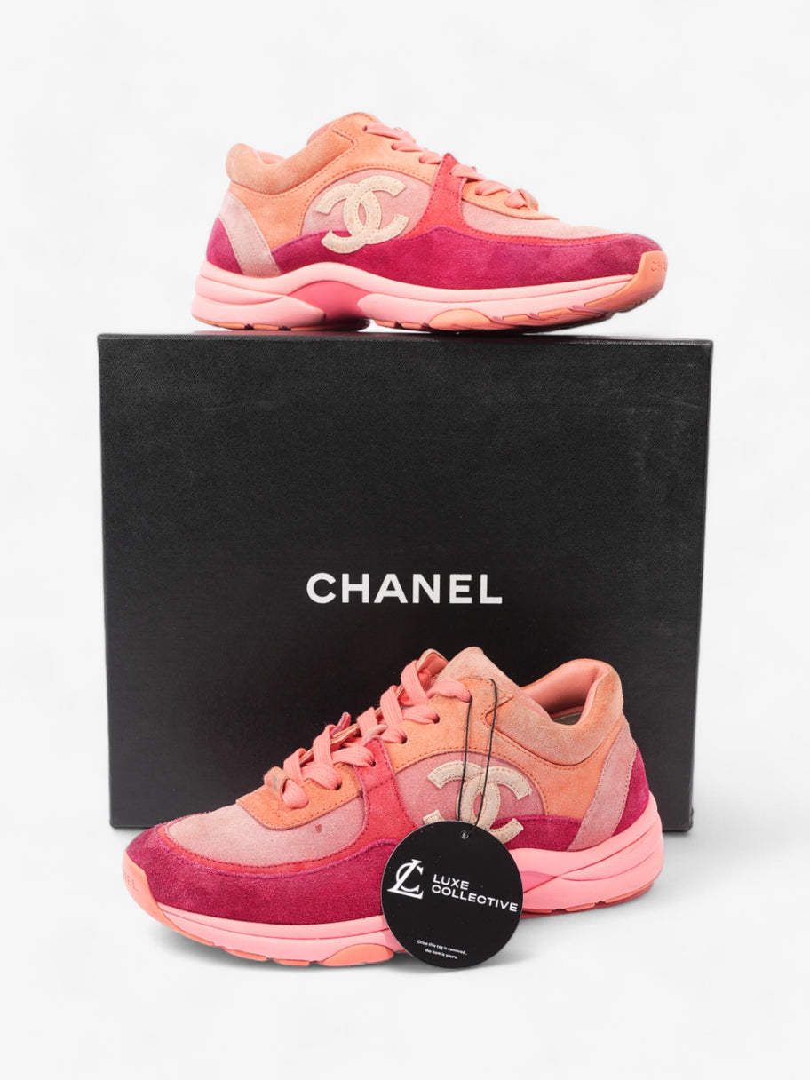 Chanel CC Runners  Pink / Salmon Suede EU 38 UK 5 Image 11